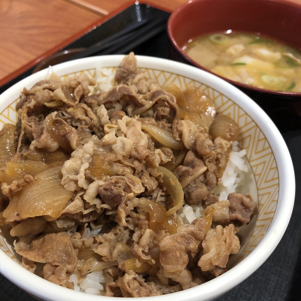 ユーザーが投稿した牛丼の写真 - 実際訪問したユーザーが直接撮影して投稿した河辺牛丼すき家 イオンモール津山店の写真