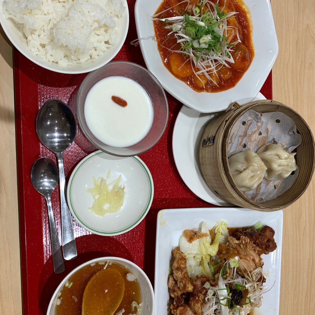 ユーザーが投稿した[膳] エビチリと油淋鶏の写真 - 実際訪問したユーザーが直接撮影して投稿した仲町中華料理双喜亭熊谷店の写真
