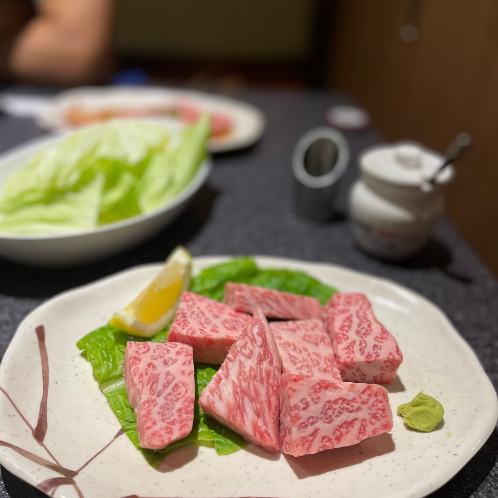 ユーザーが投稿したサイコロステーキの写真 - 実際訪問したユーザーが直接撮影して投稿した小松原焼肉焼肉ヨコムラ 別館の写真