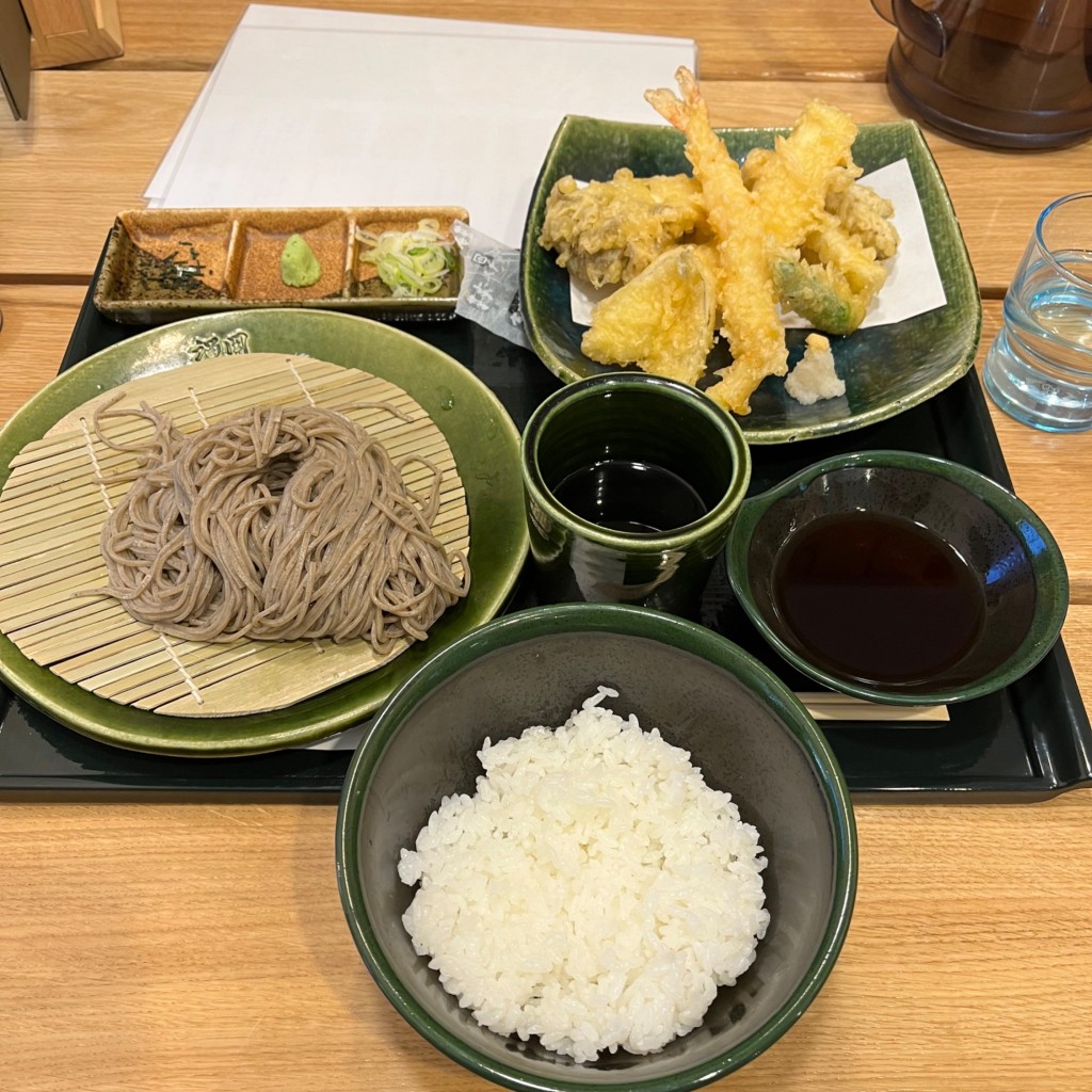 ユーザーが投稿した天ぷら定食の写真 - 実際訪問したユーザーが直接撮影して投稿した豊岡二条ラーメン専門店挽きぐるみ蕎麦屋 禅開の写真