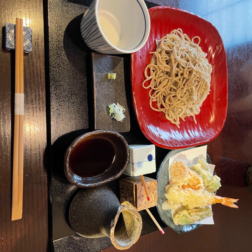 ユーザーが投稿した天ぷら蕎麦の写真 - 実際訪問したユーザーが直接撮影して投稿した新石川そば手打そば 風來蕎の写真