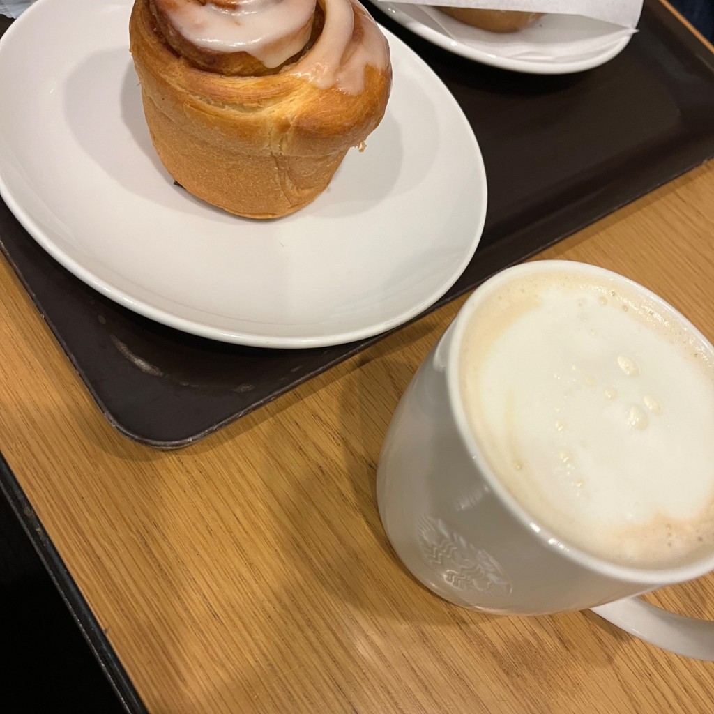 ユーザーが投稿したスターバックスラテ(豆乳)の写真 - 実際訪問したユーザーが直接撮影して投稿した戸崎町カフェスターバックスコーヒー イオンモール岡崎店の写真