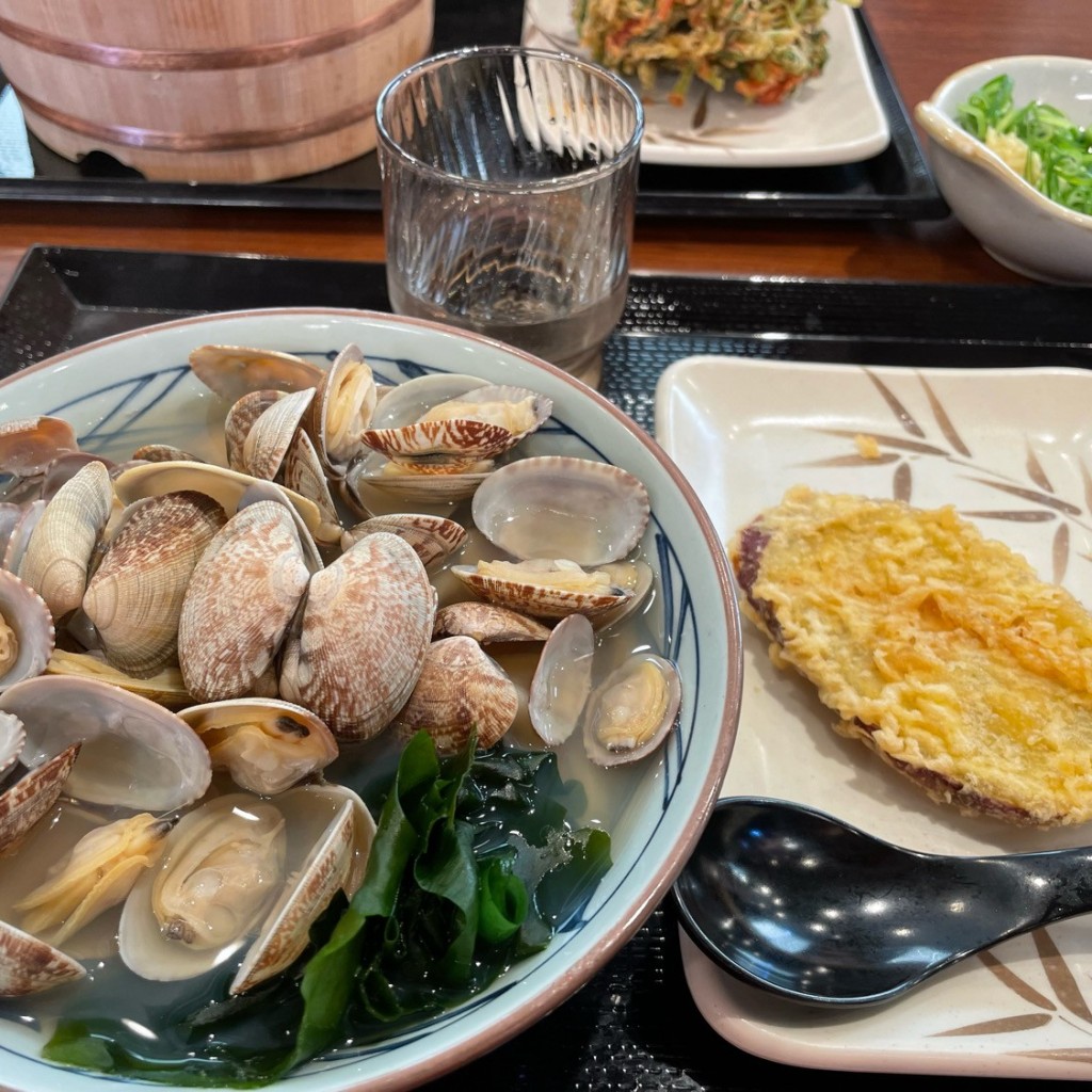 ユーザーが投稿したあさりうどんの写真 - 実際訪問したユーザーが直接撮影して投稿した新田町うどん丸亀製麺 安城店の写真