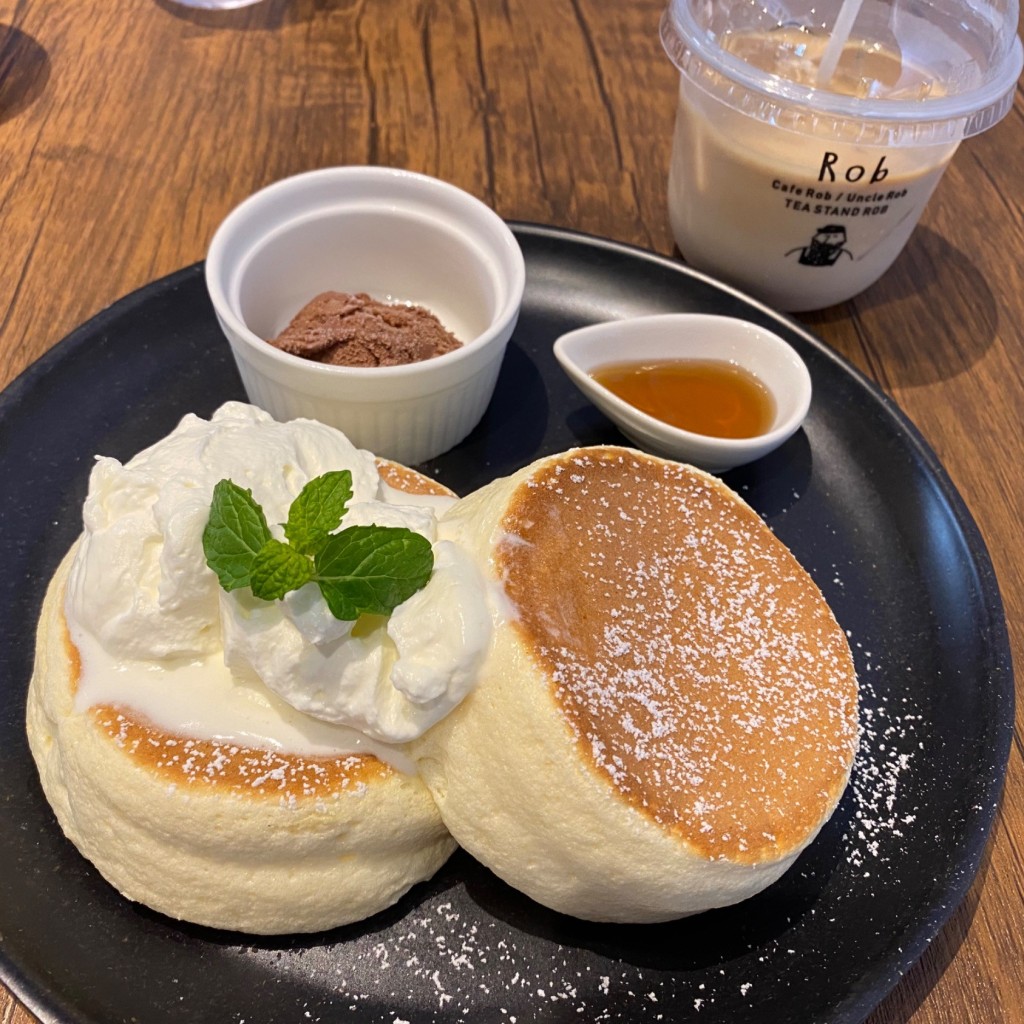 ユーザーが投稿したプレーンパンケーキの写真 - 実際訪問したユーザーが直接撮影して投稿した加古川町河原パンケーキcafe Rob 加古川店の写真