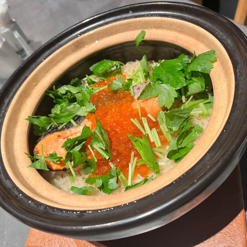 ユーザーが投稿した鮭といくらの炊き込みご飯の写真 - 実際訪問したユーザーが直接撮影して投稿した渋谷和食 / 日本料理圓 弁柄の写真