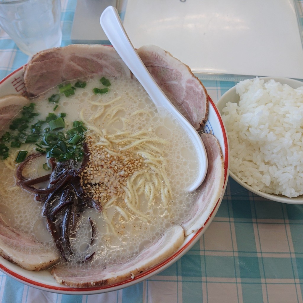 ユーザーが投稿したチャーシュー麺とライスの写真 - 実際訪問したユーザーが直接撮影して投稿した市浜ちゃんぽんちゃんぽんや桜亭の写真