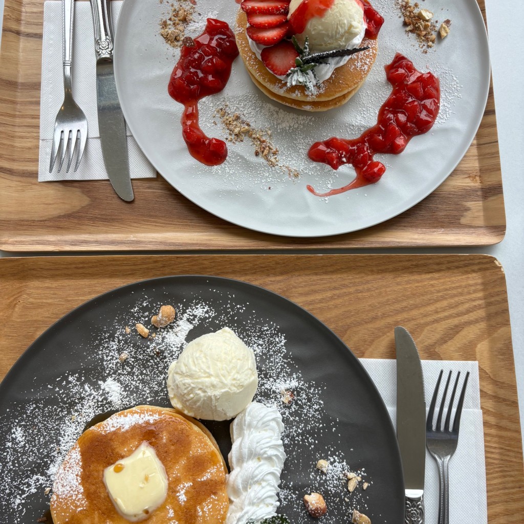ユーザーが投稿した季節のパンケーキの写真 - 実際訪問したユーザーが直接撮影して投稿した香南町岡その他飲食店エリエール 高松空港店の写真