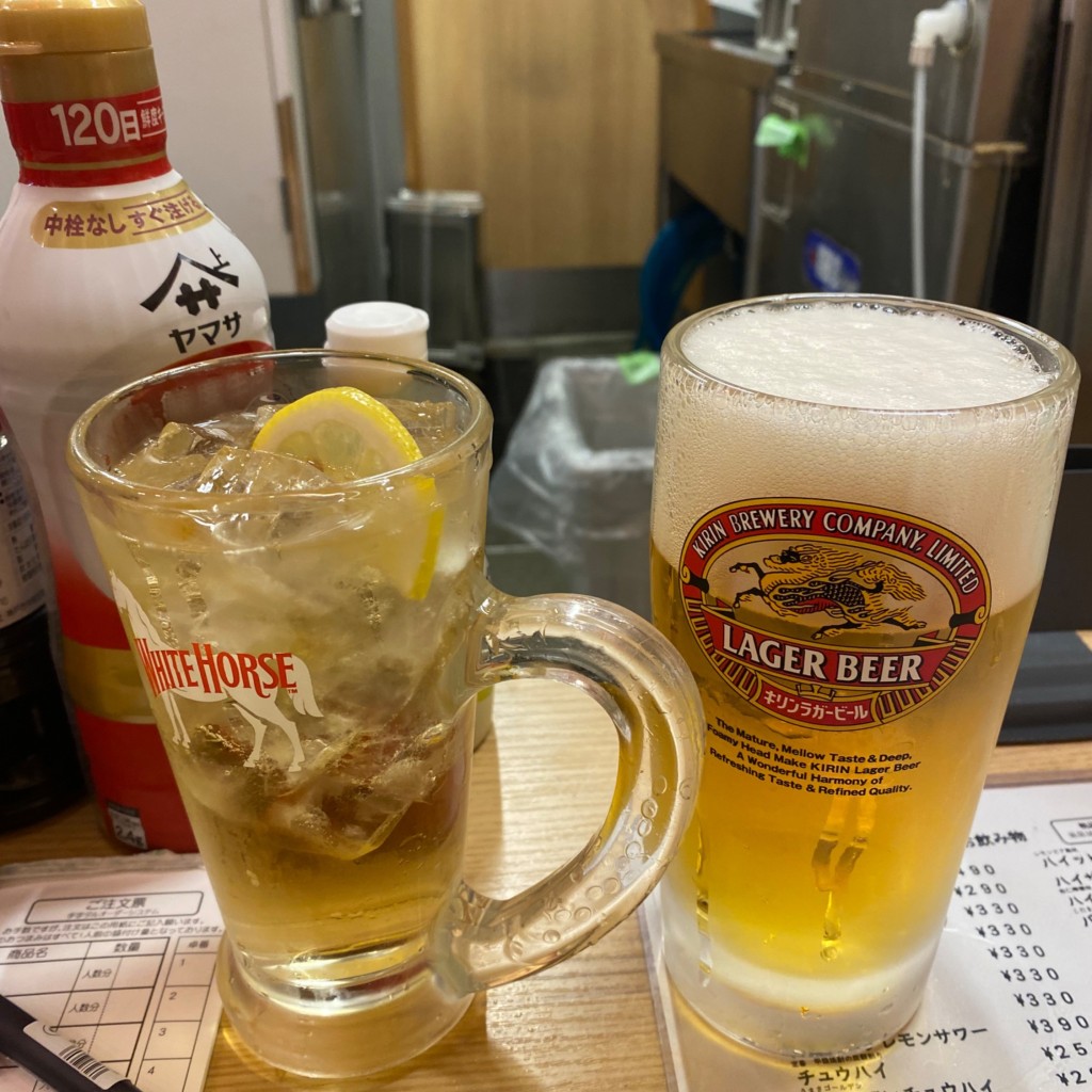 ユーザーが投稿した生ビールの写真 - 実際訪問したユーザーが直接撮影して投稿した桜木町居酒屋立呑み晩杯屋 立呑み 桜木町店の写真