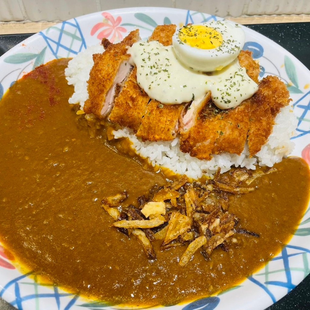 ユーザーが投稿したチキン南蛮カレーの写真 - 実際訪問したユーザーが直接撮影して投稿した梅田カレーカレー&そば ミンガスの写真