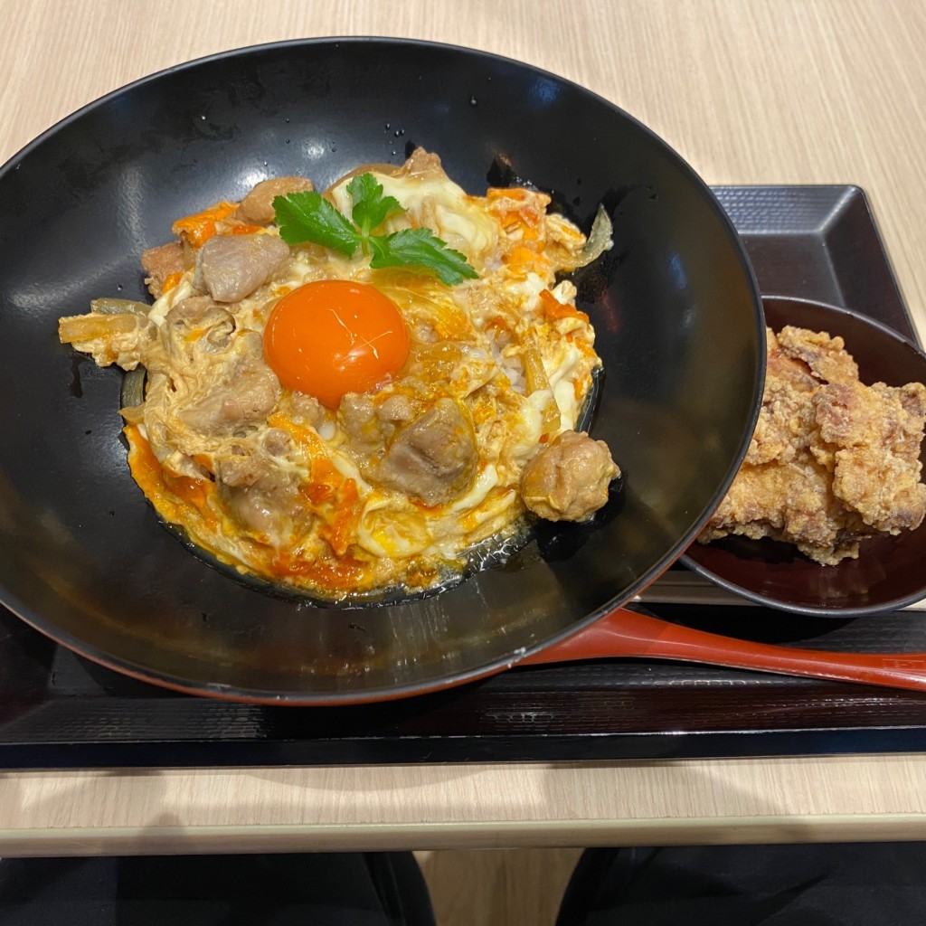 ユーザーが投稿した親子丼から揚げセットの写真 - 実際訪問したユーザーが直接撮影して投稿した秦南町鶏料理鳥さく イオンモール高知店の写真