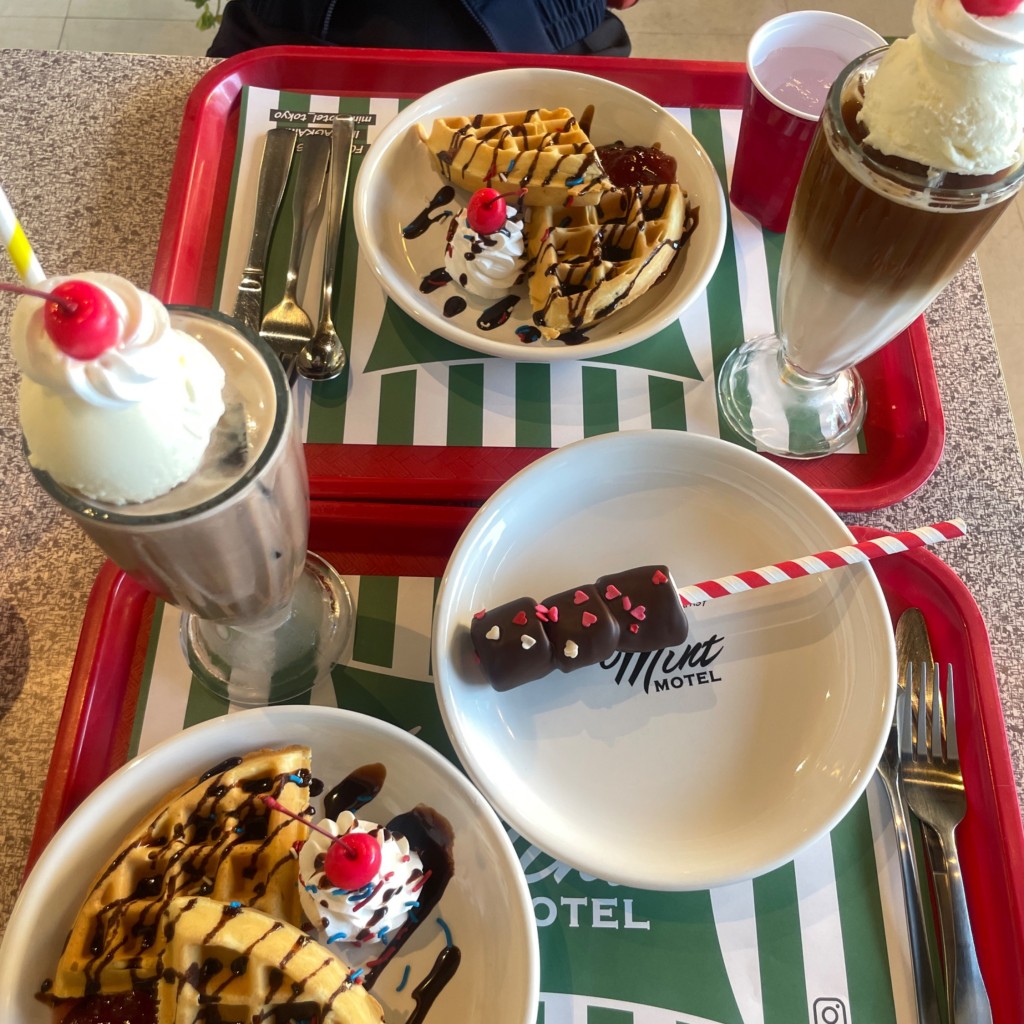 ユーザーが投稿したSnack Waffleの写真 - 実際訪問したユーザーが直接撮影して投稿した福生カフェThe MINT MOTELの写真