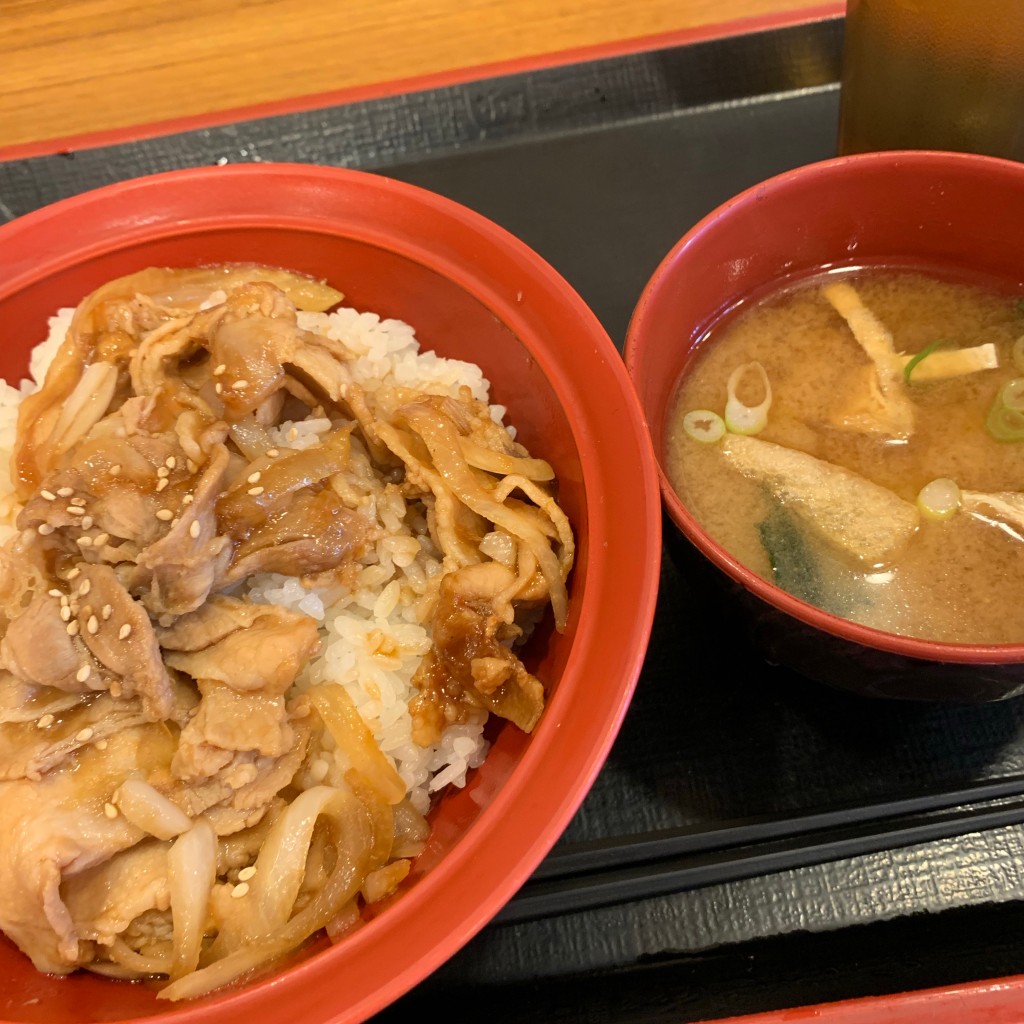 ユーザーが投稿した豚生姜焼丼の写真 - 実際訪問したユーザーが直接撮影して投稿した西新宿牛丼すき家 新宿NSビル店の写真