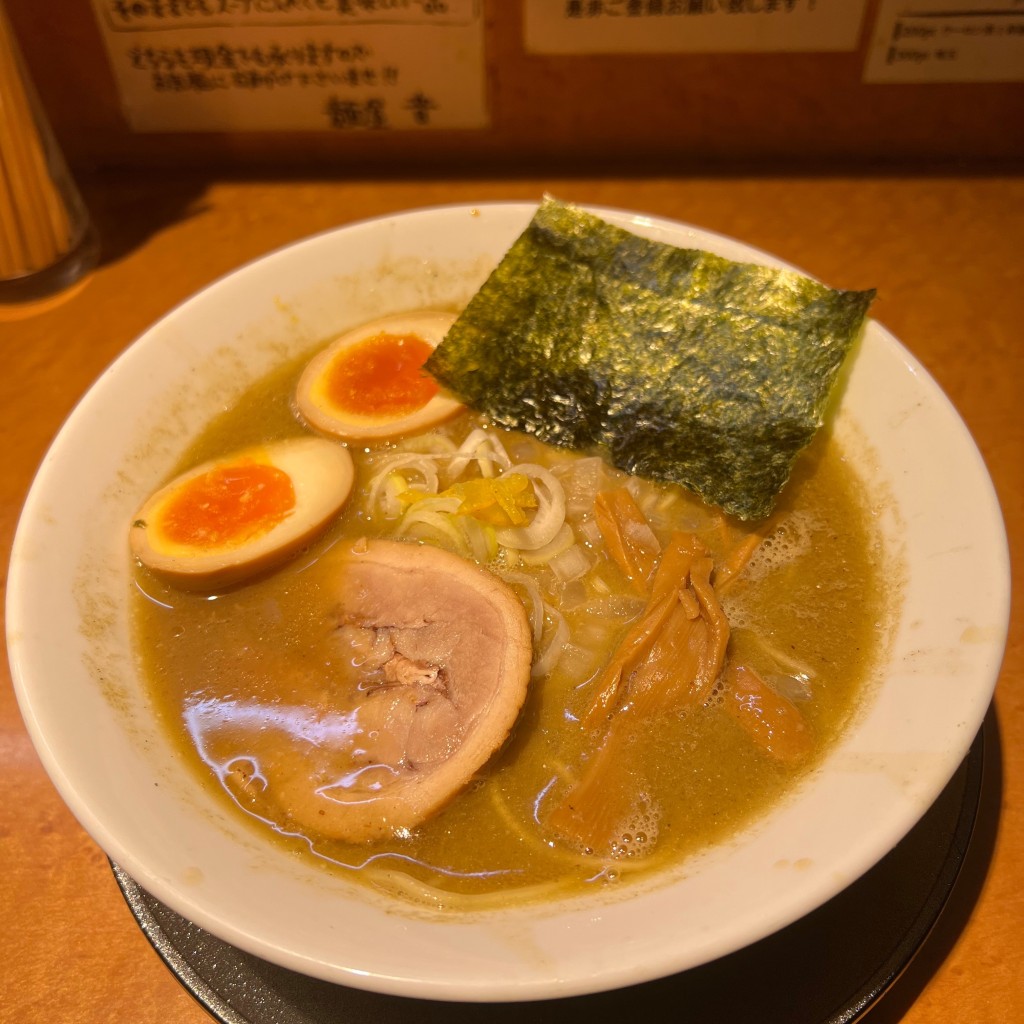 ユーザーが投稿した味玉煮干しラーメンの写真 - 実際訪問したユーザーが直接撮影して投稿した千住ラーメン / つけ麺麺屋 音の写真