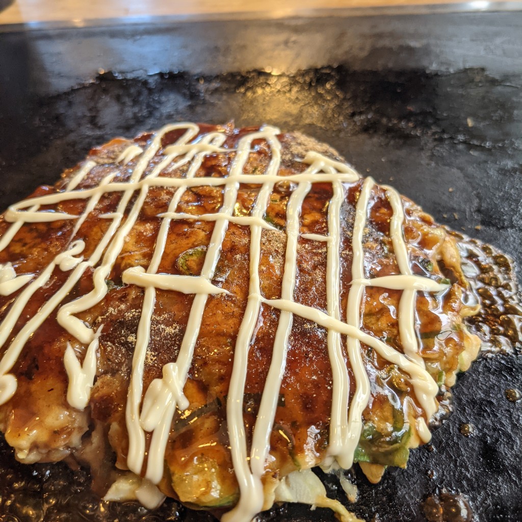 ユーザーが投稿したお好み焼き定食の写真 - 実際訪問したユーザーが直接撮影して投稿した徳島町城内お好み焼き喜忙の写真