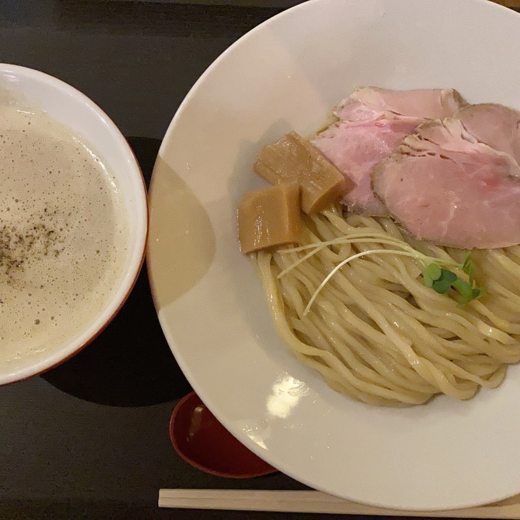 ユーザーが投稿したつけ麺 鶏白湯の写真 - 実際訪問したユーザーが直接撮影して投稿した吉田泉殿町カフェboogaloo cafe 百万遍店の写真