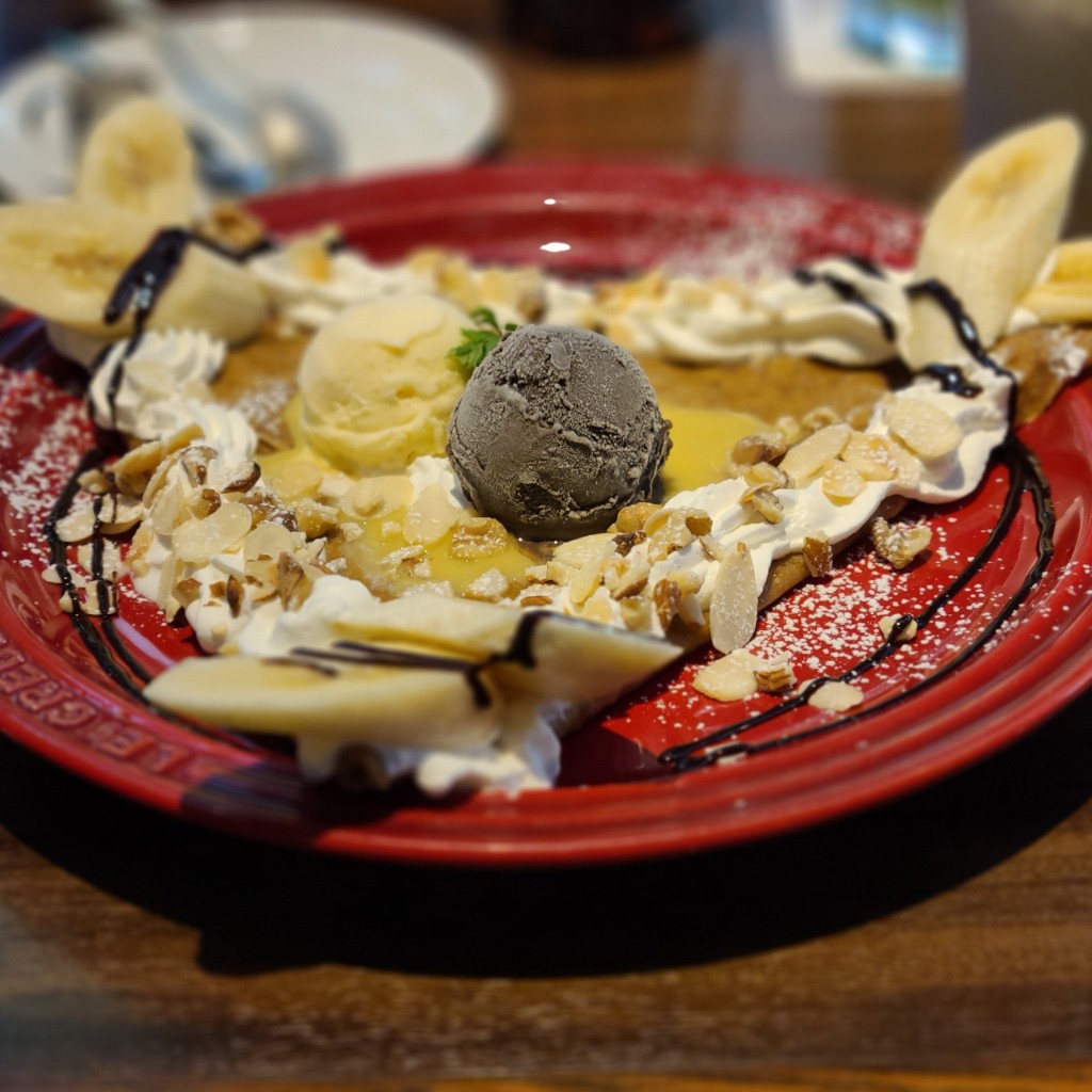 ユーザーが投稿した(クレープ)チョコバナナの写真 - 実際訪問したユーザーが直接撮影して投稿した西久保喫茶店むさしの森珈琲 武蔵野西久保店の写真