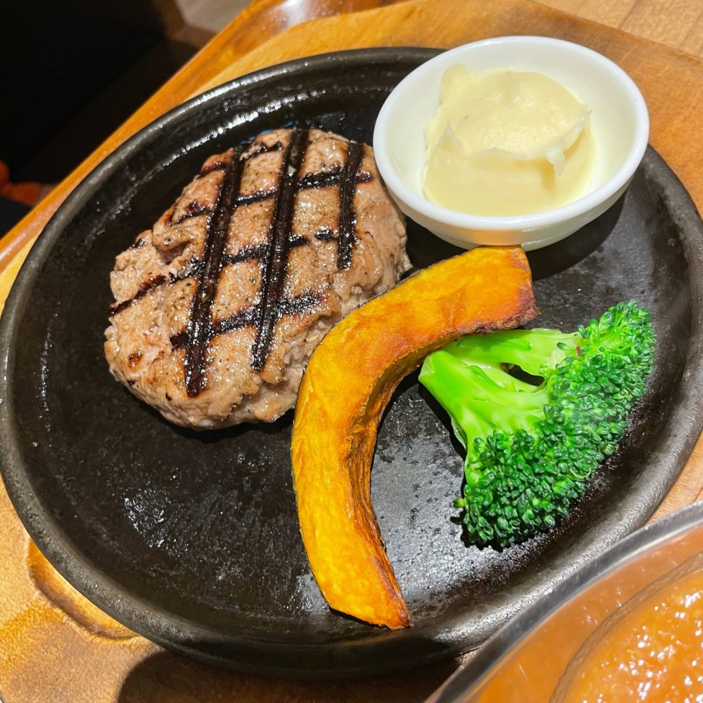 ユーザーが投稿したプレミアムハンバーグの写真 - 実際訪問したユーザーが直接撮影して投稿した深沢ステーキ18 1/2 Steakhouseの写真