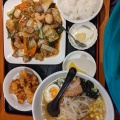 八宝菜定食、ラーメン定食 - 実際訪問したユーザーが直接撮影して投稿した久原中華料理中華料理 福源の写真のメニュー情報
