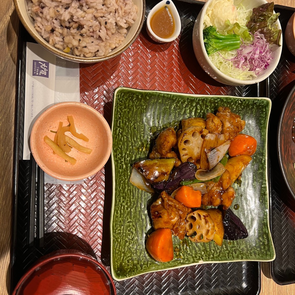 ユーザーが投稿した[定食]鶏と野菜の黒酢あんの写真 - 実際訪問したユーザーが直接撮影して投稿した定食屋大戸屋 八王子オクトーレ店の写真