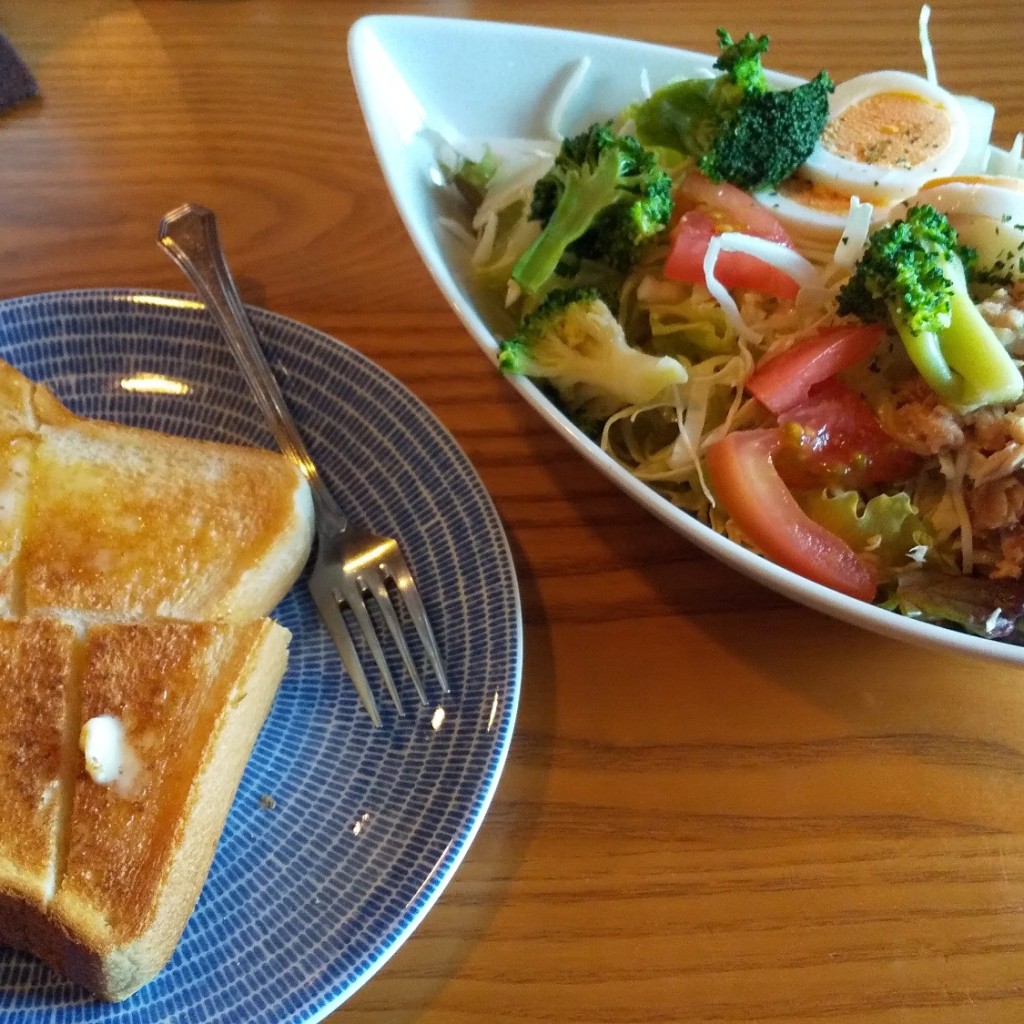ユーザーが投稿した野菜たっぷりセットの写真 - 実際訪問したユーザーが直接撮影して投稿した佐古三番町喫茶店ぼんじゅうるの写真
