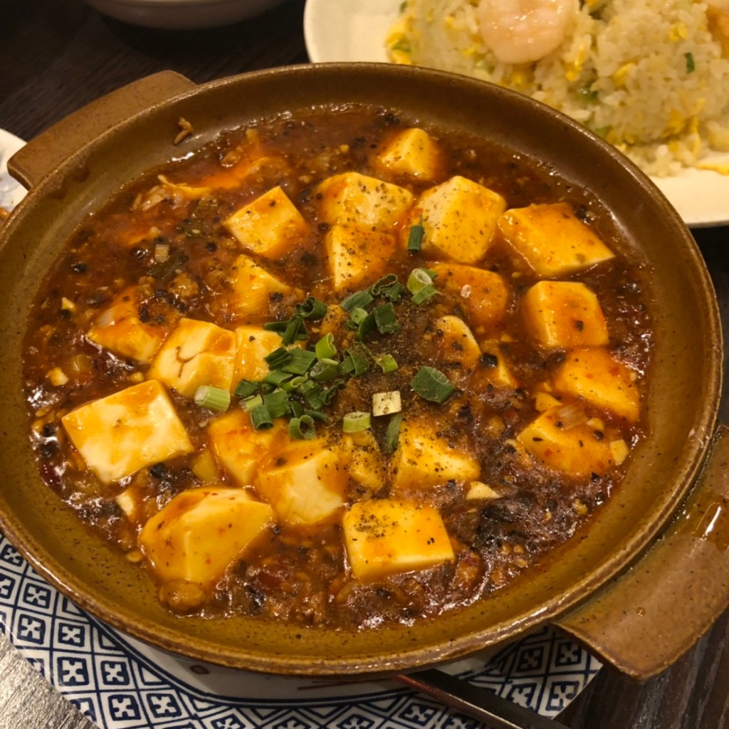 ユーザーが投稿した本格四川風土鍋マーボ豆腐の写真 - 実際訪問したユーザーが直接撮影して投稿した美女木東中華料理中華料理 四季の写真
