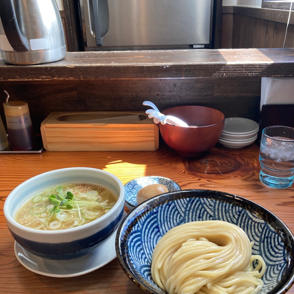 ユーザーが投稿したつけ麺 塩 味玉トッピングの写真 - 実際訪問したユーザーが直接撮影して投稿した見川町ラーメン / つけ麺麺 一直の写真