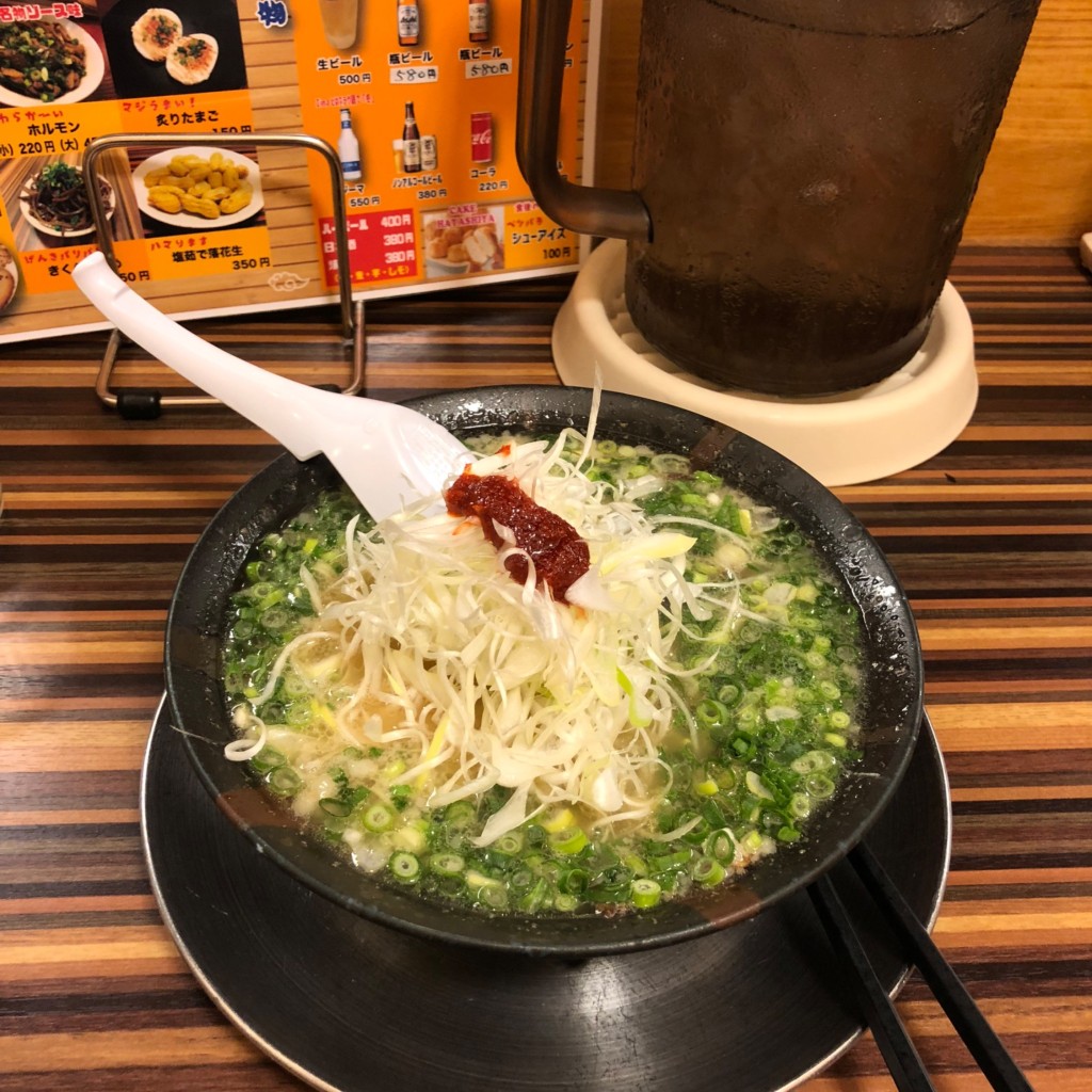 ユーザーが投稿したネギラーメンの写真 - 実際訪問したユーザーが直接撮影して投稿した二日市中央ラーメン / つけ麺林家 二日市店の写真