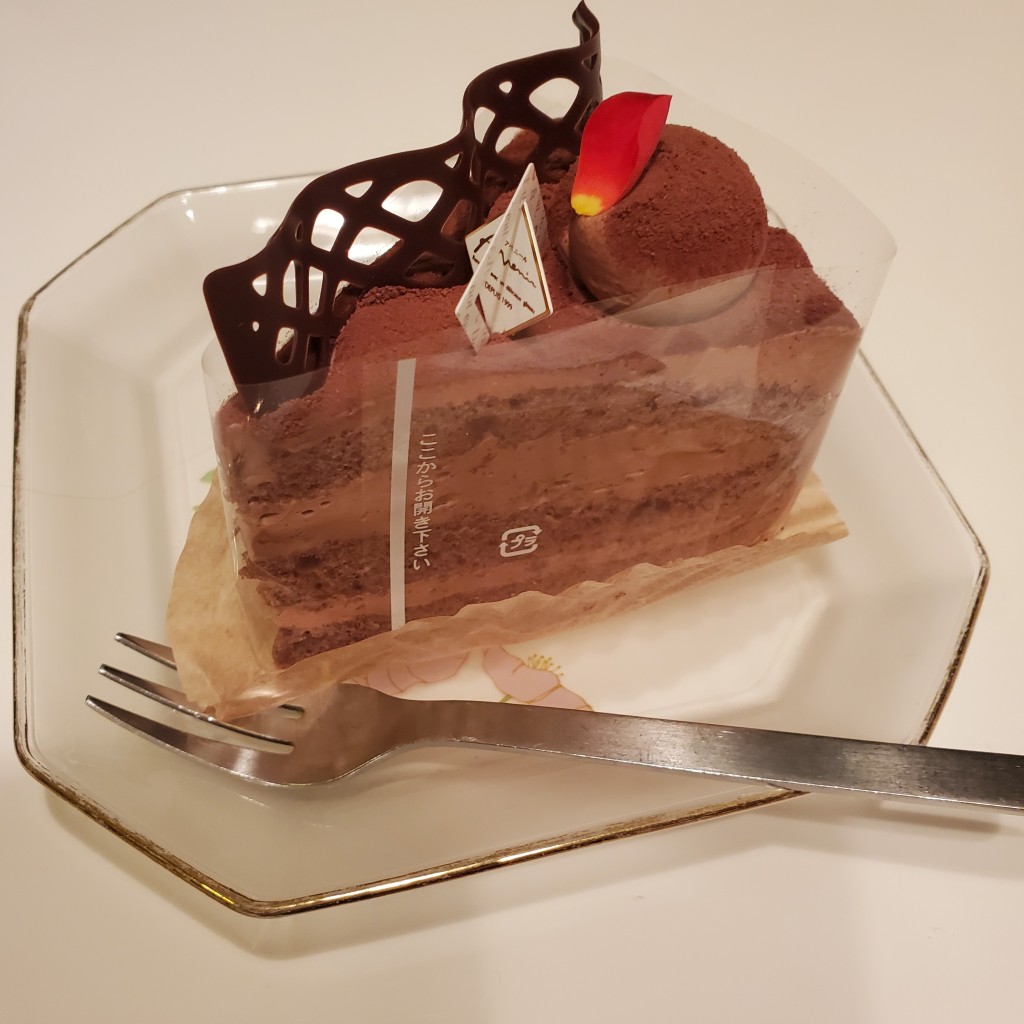 ユーザーが投稿したチョコレートケーキの写真 - 実際訪問したユーザーが直接撮影して投稿した黒田スイーツ青木松風庵 阪南店の写真