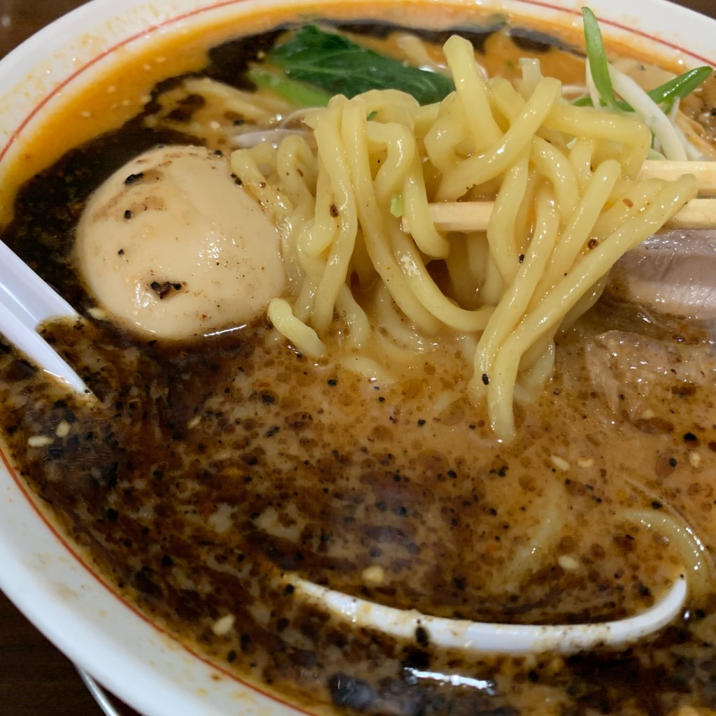 ユーザーが投稿した黒辛みそラーメンの写真 - 実際訪問したユーザーが直接撮影して投稿した荒町ラーメン専門店げんちゃんらーめんの写真