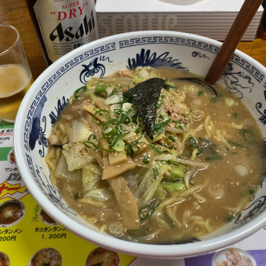 ユーザーが投稿した味噌ラーメンの写真 - 実際訪問したユーザーが直接撮影して投稿した千代田町ラーメン / つけ麺さっぽろ桃園 千歳駅前店の写真