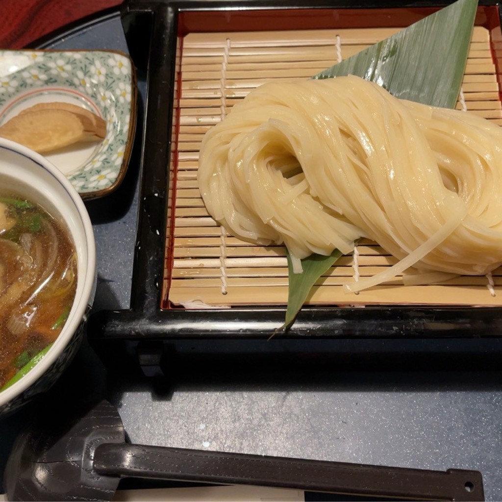 ユーザーが投稿した比内地鶏稲庭つけ麺の写真 - 実際訪問したユーザーが直接撮影して投稿した雄和椿川うどん稲庭本舗明治佐助商店の写真