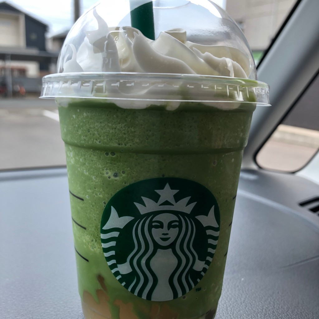 ユーザーが投稿した抹茶クリームフラペチーノの写真 - 実際訪問したユーザーが直接撮影して投稿した花堂南カフェスターバックスコーヒー 福井花堂店の写真