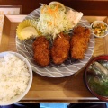 カキフライ定食 - 実際訪問したユーザーが直接撮影して投稿した田端新町魚介 / 海鮮料理千魚の写真のメニュー情報