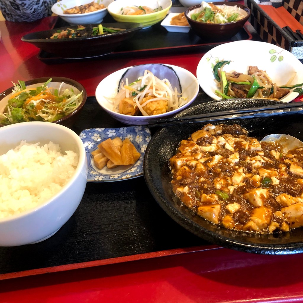 ユーザーが投稿した麻婆豆腐定食の写真 - 実際訪問したユーザーが直接撮影して投稿した愛島笠島中華料理無問題の写真
