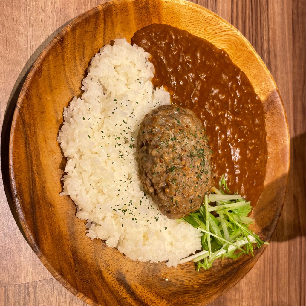 ユーザーが投稿したハンバーグカレーの写真 - 実際訪問したユーザーが直接撮影して投稿した本町カレーロケットカレー函館本町店の写真