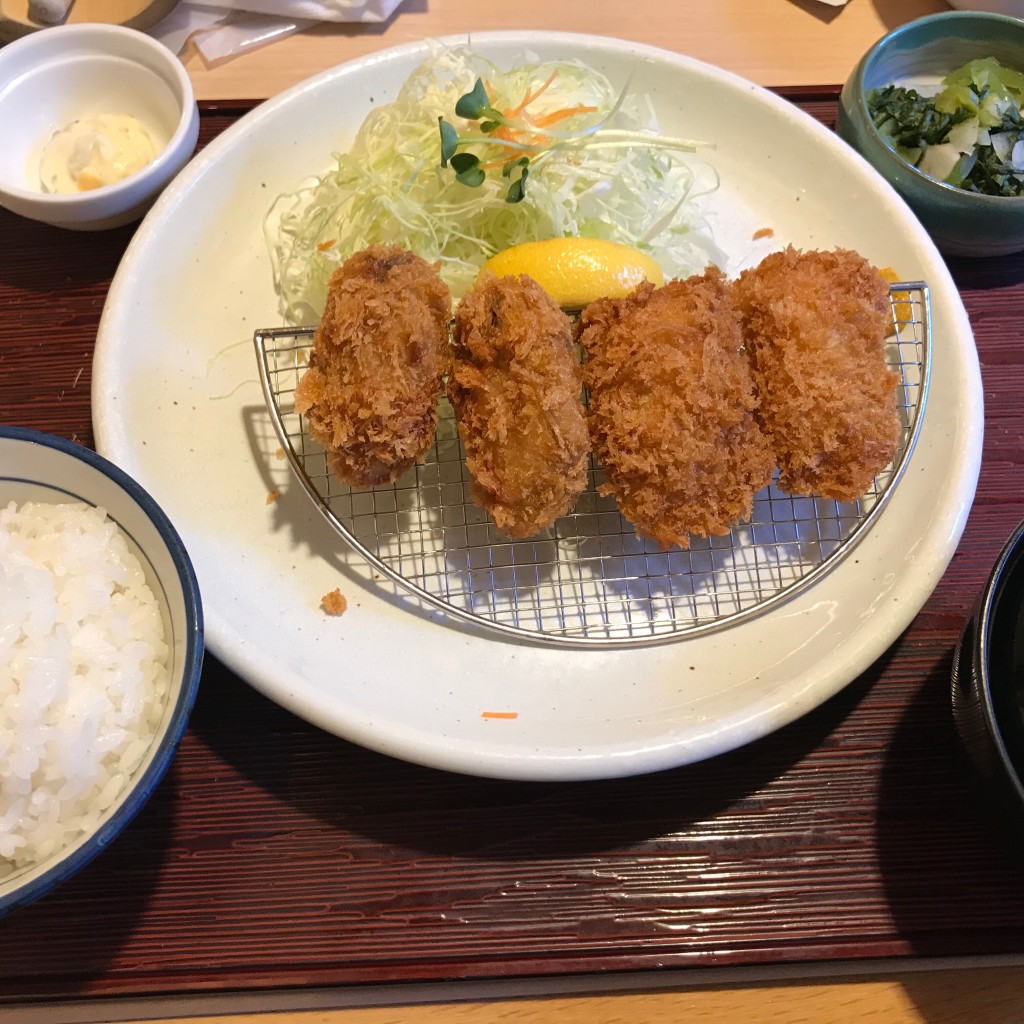 ユーザーが投稿したカツミル(梅チーズ)定食の写真 - 実際訪問したユーザーが直接撮影して投稿した東和とんかつかつ敏 綾瀬店の写真