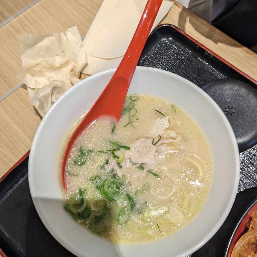 ユーザーが投稿した鶏白湯ラーメンセットの写真 - 実際訪問したユーザーが直接撮影して投稿した白鳥町居酒屋からあげ、定食、丼 がブリチキン。イオンモール豊川店の写真