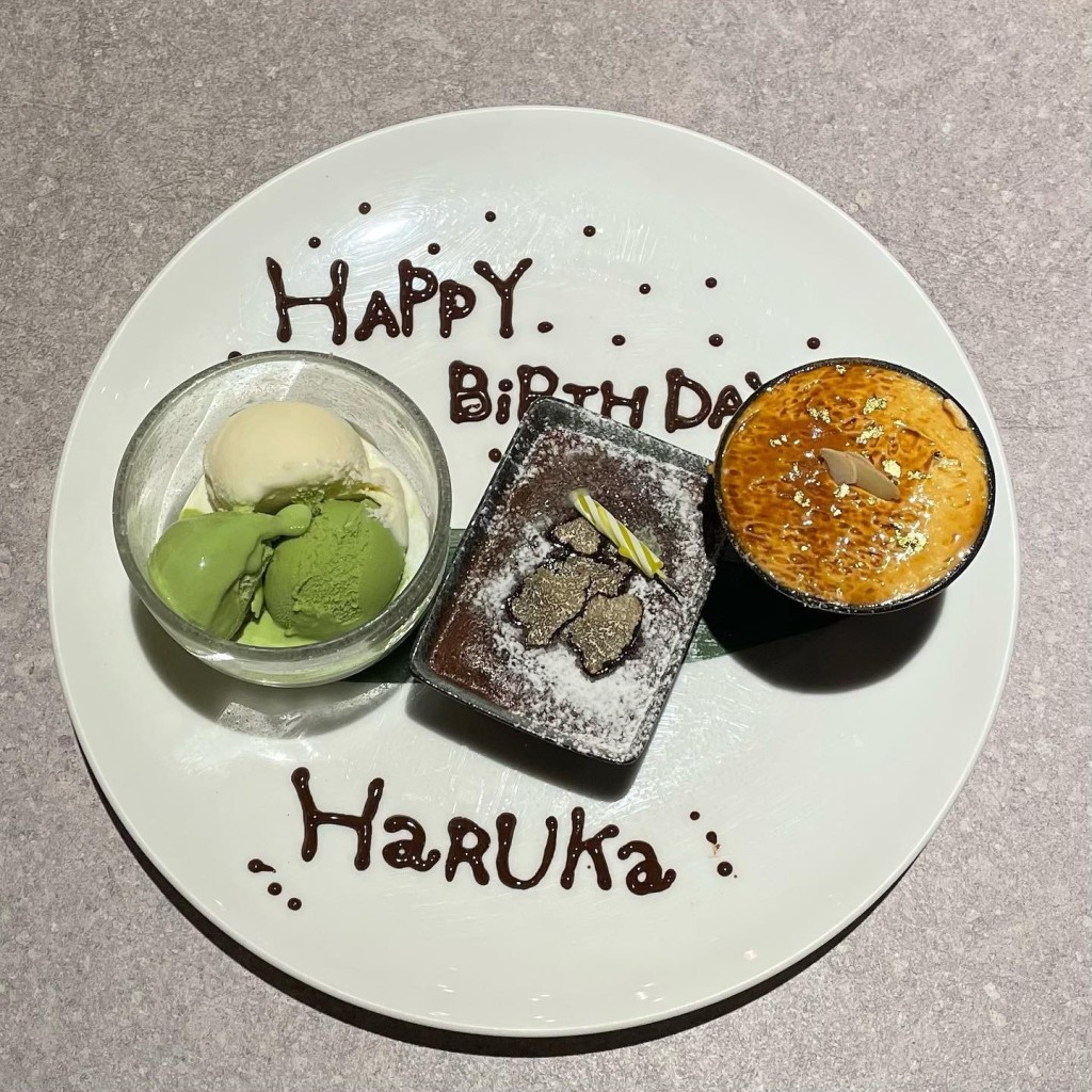 ユーザーが投稿した誕生日プレートの写真 - 実際訪問したユーザーが直接撮影して投稿した恵比寿居酒屋十番右京 恵比寿店の写真
