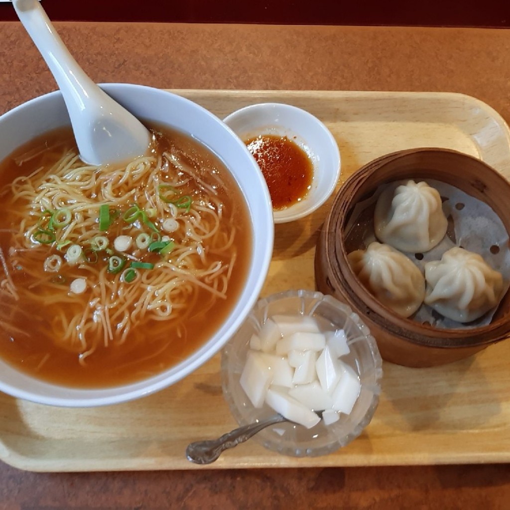 ユーザーが投稿した坦々麺+焼き飯の写真 - 実際訪問したユーザーが直接撮影して投稿した栄町通中華料理福龍菜館の写真