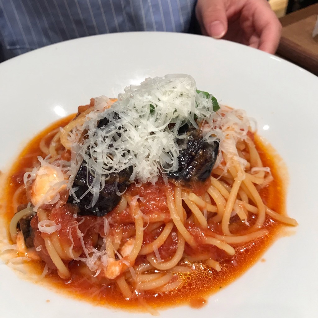 ユーザーが投稿した茄子モッツァLunchの写真 - 実際訪問したユーザーが直接撮影して投稿した新千葉イタリアンイタリア食堂 ポルチェリーノ ペリエ千葉店の写真