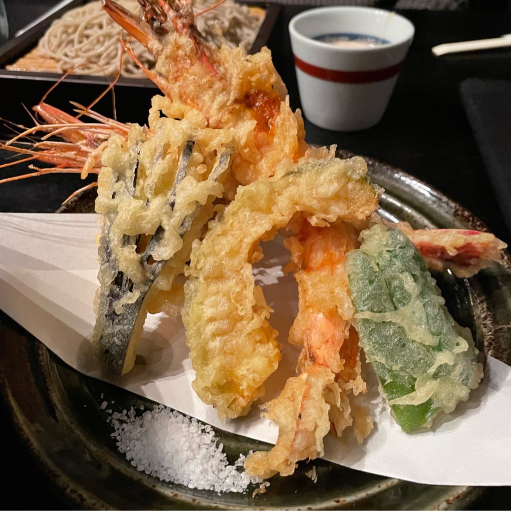 ユーザーが投稿した天ぷらそば上の写真 - 実際訪問したユーザーが直接撮影して投稿した長倉そばせきれい橋 川上庵の写真