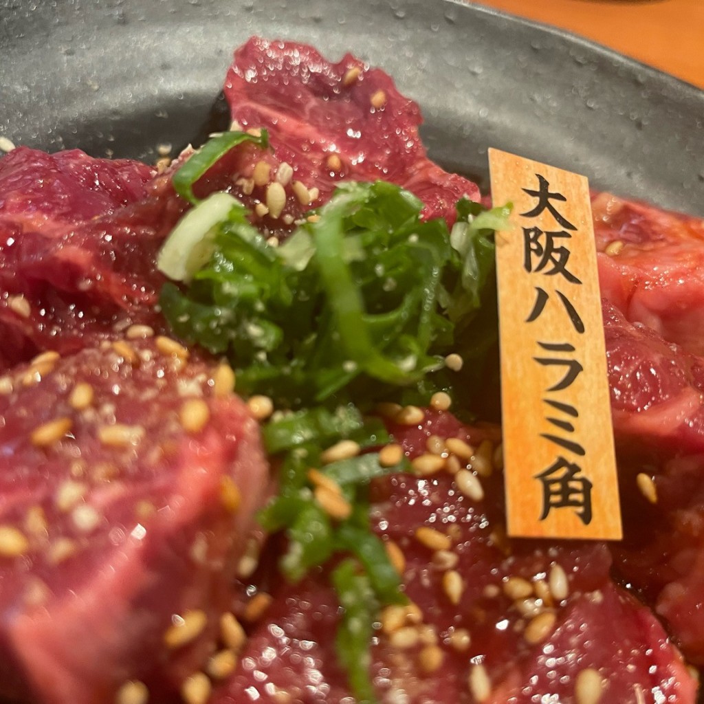 ユーザーが投稿した大阪ハラミ角の写真 - 実際訪問したユーザーが直接撮影して投稿した中井町焼肉焼肉特急 岸和田駅の写真