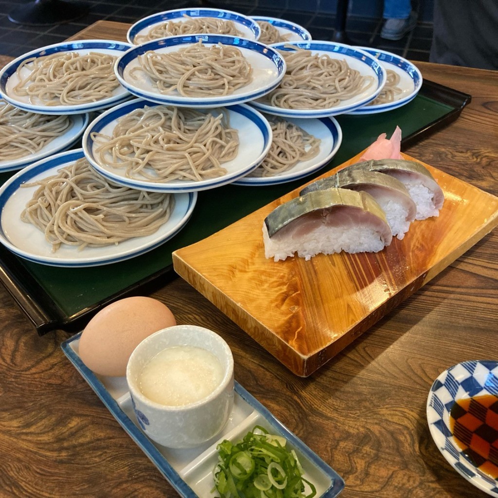 ユーザーが投稿した鯖寿司皿そばの写真 - 実際訪問したユーザーが直接撮影して投稿したにおの浜そば渚庵の写真