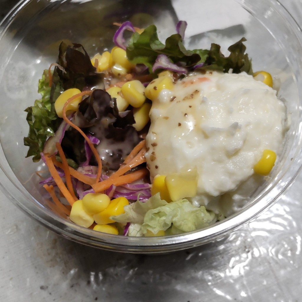 ユーザーが投稿したポテトサラダの写真 - 実際訪問したユーザーが直接撮影して投稿した金子牛丼吉野家 大井松田店の写真
