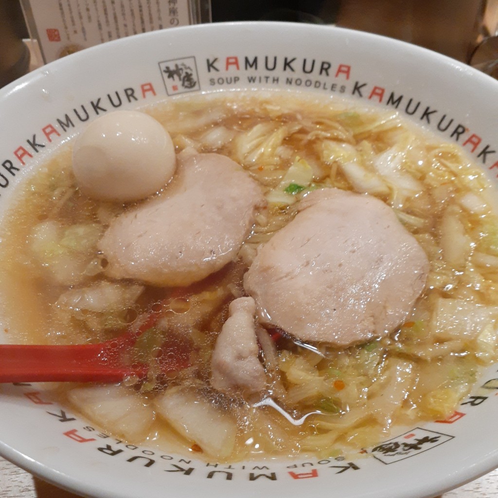 ユーザーが投稿した味玉ラーメンの写真 - 実際訪問したユーザーが直接撮影して投稿した難波ラーメン専門店どうとんぼり 神座 なんば店の写真