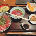 マグロ丼定食 - 実際訪問したユーザーが直接撮影して投稿した江戸堀居酒屋さかなや 久の写真のメニュー情報