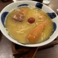 鶏白湯ラーメン - 実際訪問したユーザーが直接撮影して投稿した東日暮里串焼きくま男爵の写真のメニュー情報