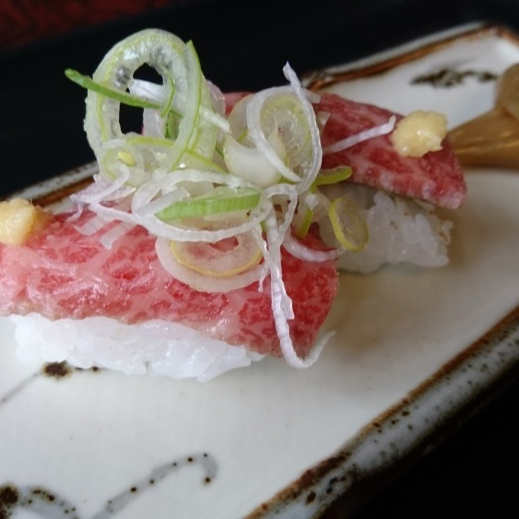 ユーザーが投稿した飛騨牛の握り寿司の写真 - 実際訪問したユーザーが直接撮影して投稿した西之一色町定食屋お食事処 大喜の写真