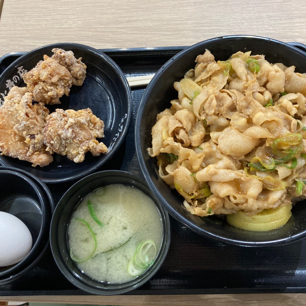 ユーザーが投稿したすた丼&からあげセットの写真 - 実際訪問したユーザーが直接撮影して投稿した丼ものすた丼屋 ららぽーと愛知東郷店の写真