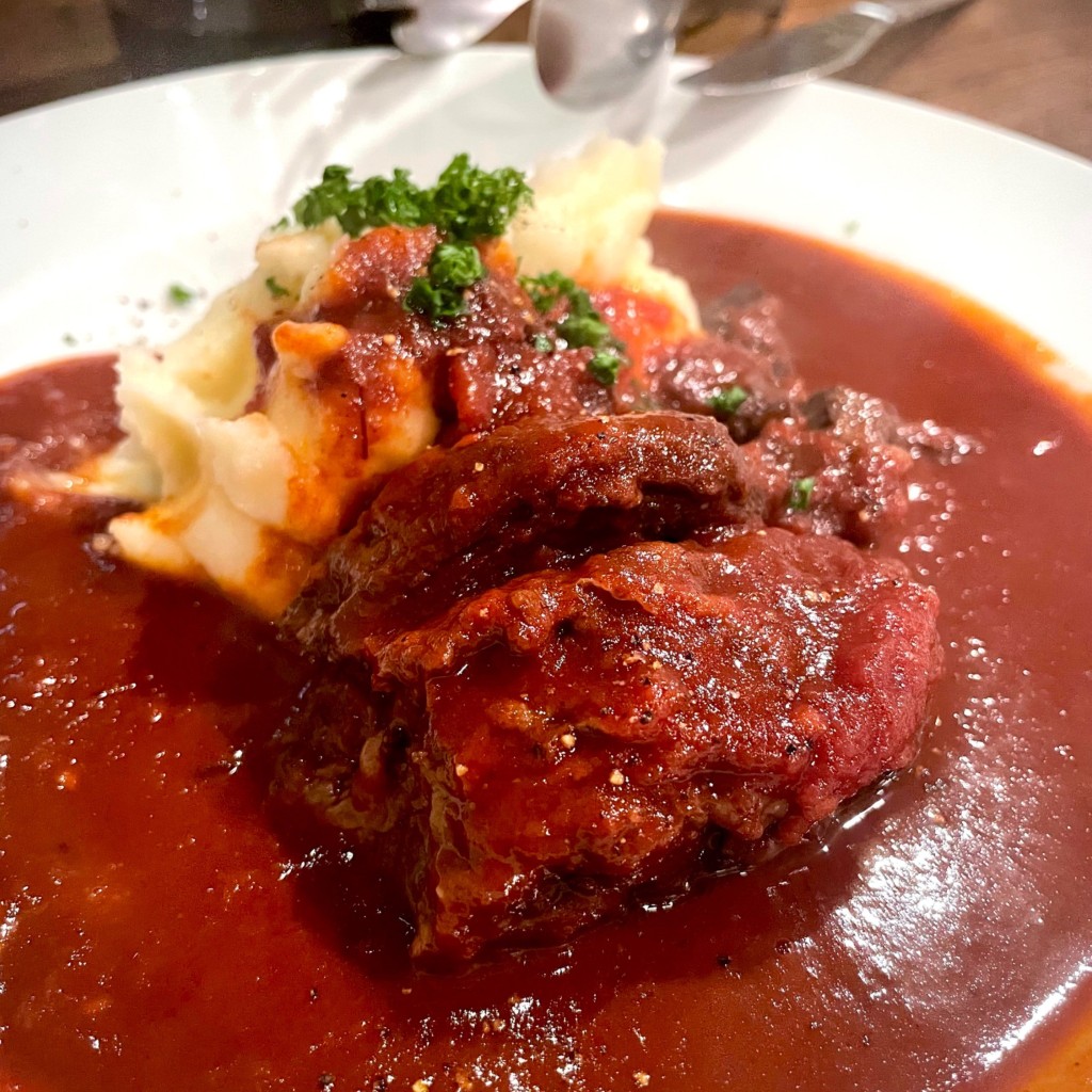 ユーザーが投稿した牛肉の赤ワイン煮の写真 - 実際訪問したユーザーが直接撮影して投稿した千住イタリアンBAOBABの写真